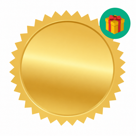 100 Golden Seal Stickers